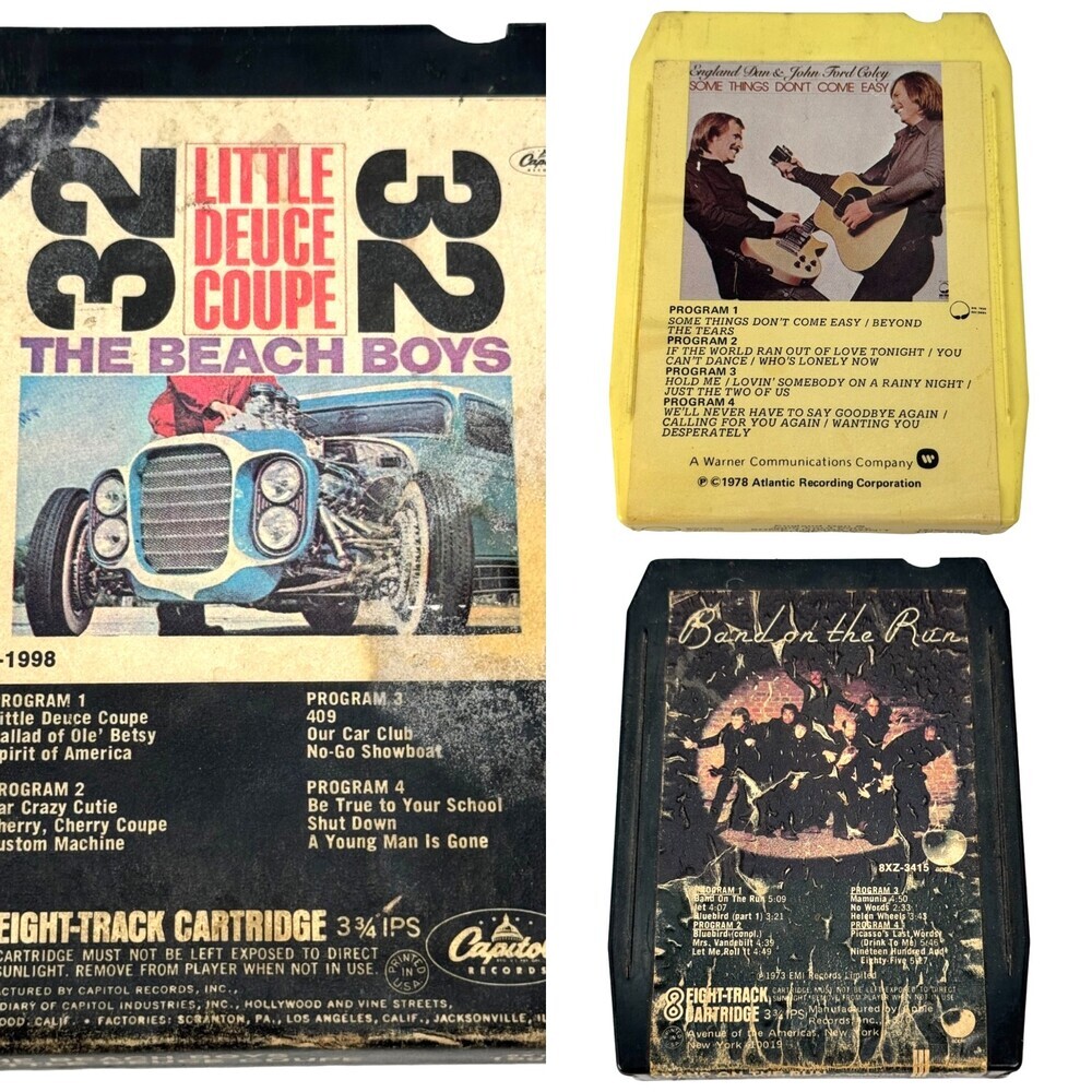 Pop 8-Track Tape Bundle 3 - England Dan & John Ford Coley Beach Boys McCartney